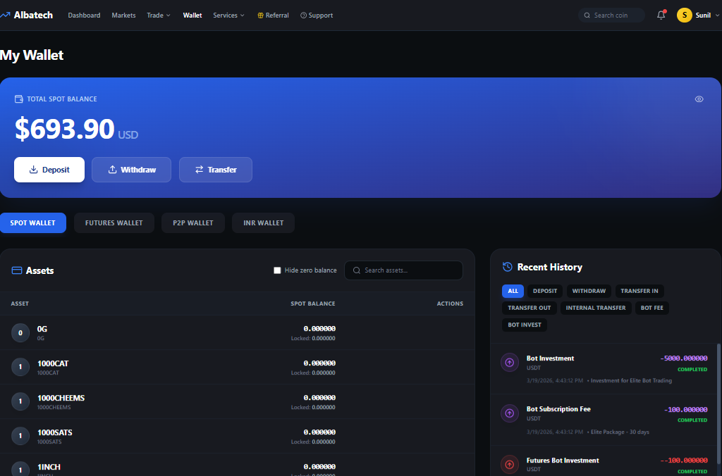 Crypto Exchange Wallet