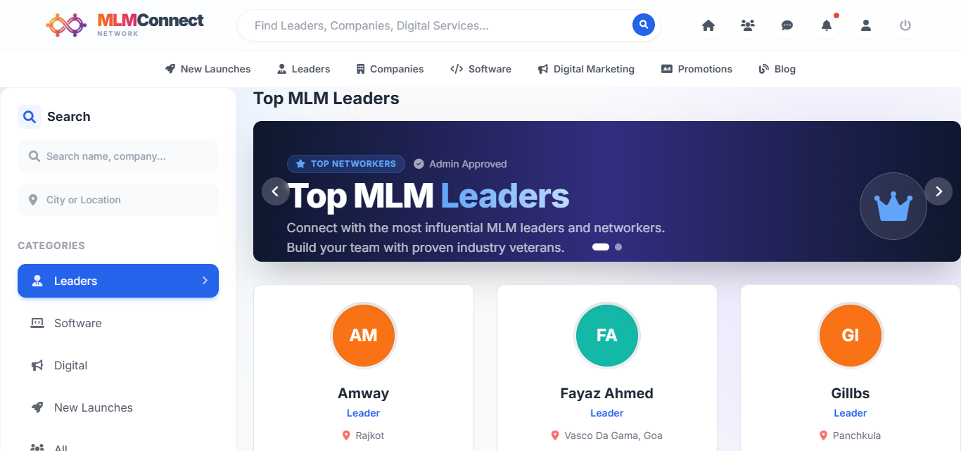 MLM Connect Directory Listing