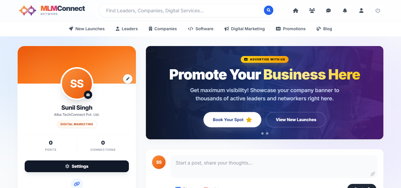 MLM Connect Leader Profile