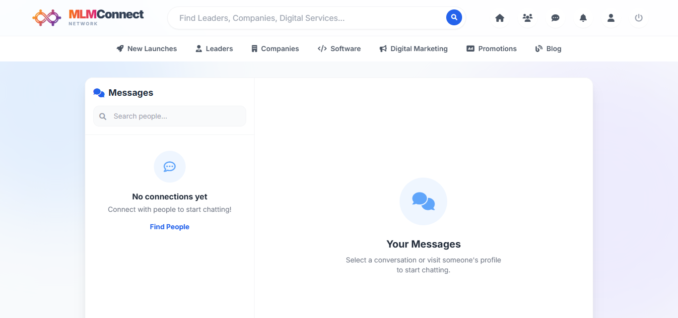 MLM Connect User Dashboard View