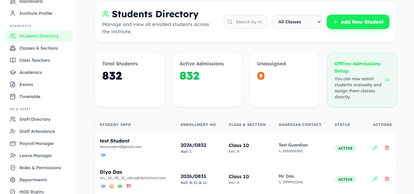 Shikshayam Directory Management